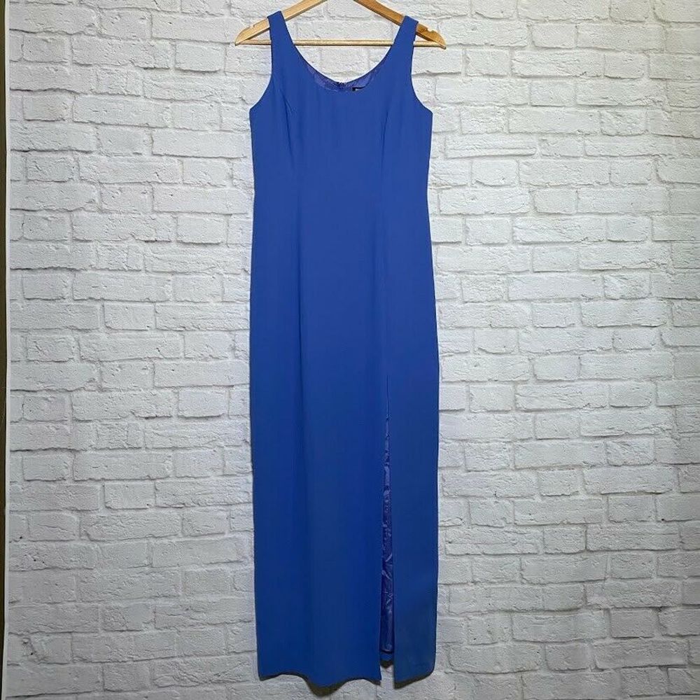 Rimini Formal Dress 8 Petite Blue Slit Sleeveless